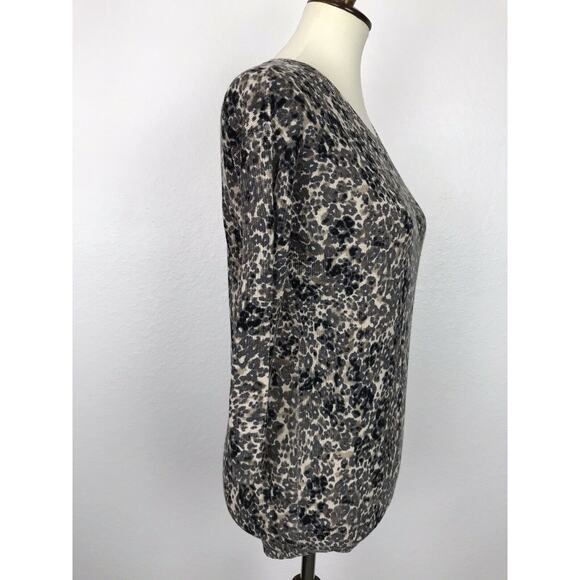 Aritzia Wilfred Knit Print Silk Cashmere Top - Picture 3 of 5